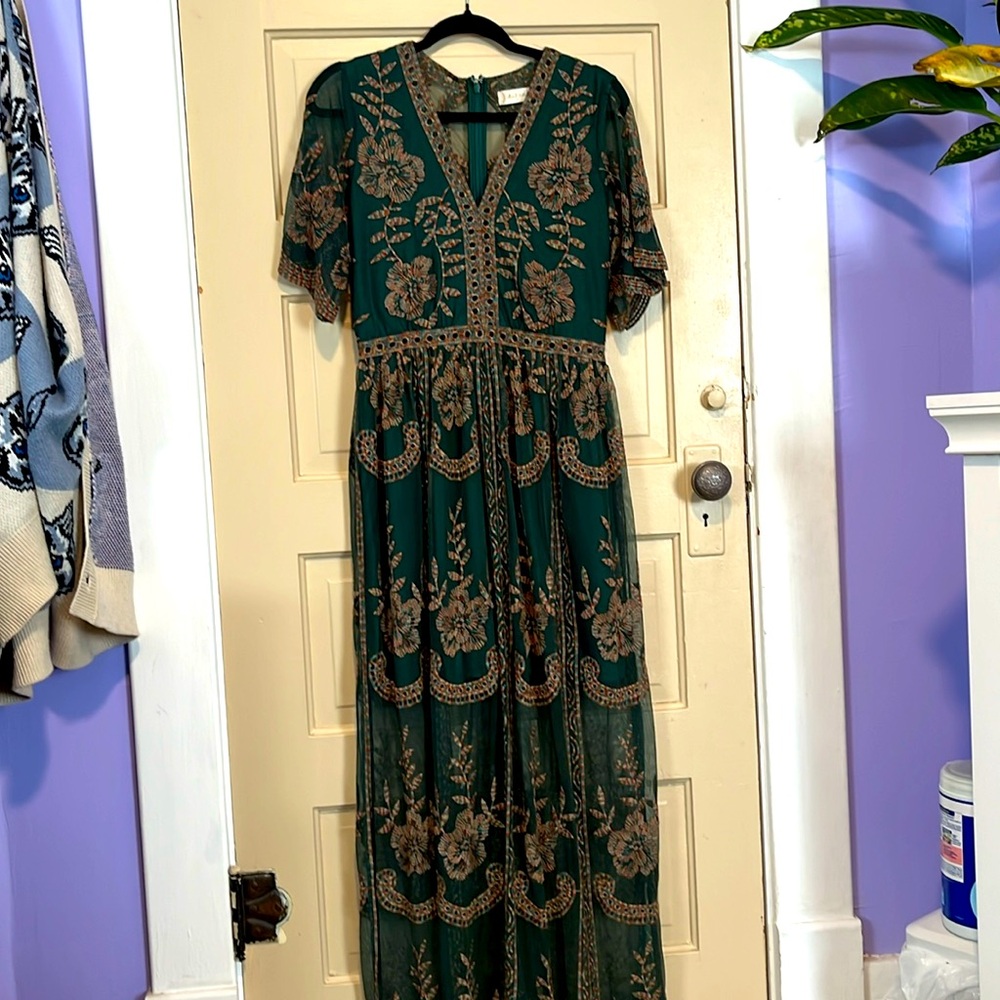Altar’d state green maxi dress
